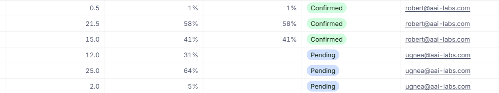Image 3 - Pending versus confirmed allocation rows